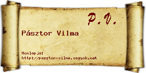Pásztor Vilma névjegykártya